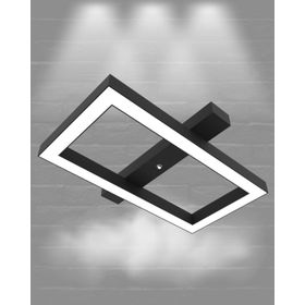 Hegza Lighting Piazza Plafonyer Siyah 6500K Beyaz Işık Modern Led Avize