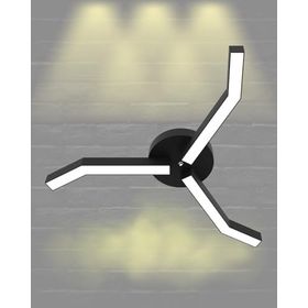 Hegza Lighting Trebol Plafonyer Siyah 3000K Sarı Işık Modern Led Avize