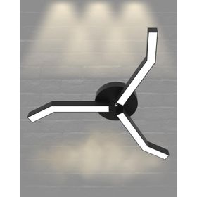 Hegza Lighting Trebol Plafonyer Siyah 4000K Doğal Beyaz Modern Led Avize