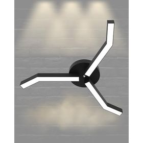 Hegza Lighting Trebol Plafonyer Siyah 4000K Doğal Beyaz Modern Led Avize