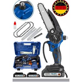 Heilber V598 15AHM Mavi Çift Akülü Şarjlı Ağaç Kesme Makinesi