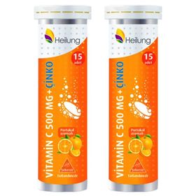 Heilung Vitamin C 500 mg Çinko 2x15 Efervesan Tablet