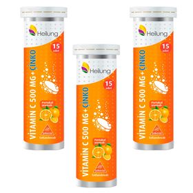 Heilung Vitamin C 500 mg Çinko İçeren 15 Efervesan Tablet