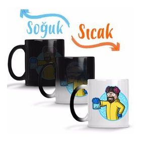 Heisenberg Walter White Breaking Bad Funny Sihirli Porselen Kupa