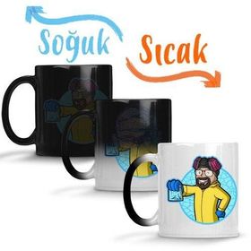 Heisenberg Walter White Breaking Bad Funny Sihirli Porselen Kupa