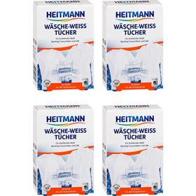 Heıtmann 4 Kutu 40 Yıkama Çamaşır Beyazlatıcı Mendili Pratik Kullanım