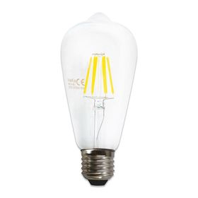Heka St64 Şeffaf 6W E27 2700K Gün Işığı Led Ampul