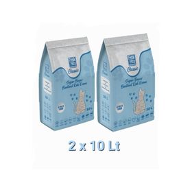 Hektaş Fresh Classic 2x10 lt Kokusuz Aktif Carbon Kedi Kumu