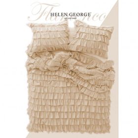 Helen George Bej Tek Kişilik Nevresim Takımı