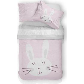 Helen George Bunny Pembe Tek Kişilik Nevresim Takımı