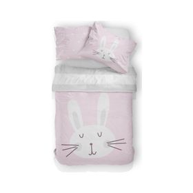 Helen George Bunny Pembe Tek Kişilik Nevresim Takımı