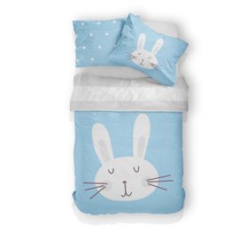 Helen George Bunny Pembe Tek Kişilik Nevresim Takımı