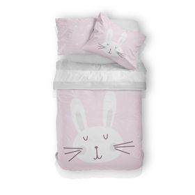 Helen George Bunny Pembe Tek Kişilik Nevresim Takımı