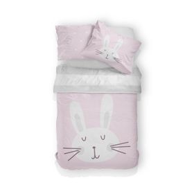Helen George Bunny Pembe Tek Kişilik Nevresim Takımı