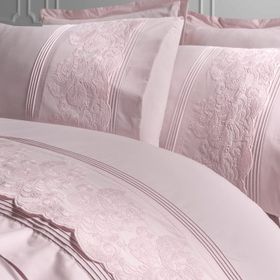 Helen George Elegance Grande Pudra Pembe Nevresim Takımı