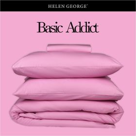 Helen George HBSC05 Basic Pembe Çift Kişilik Nevresim Takımı
