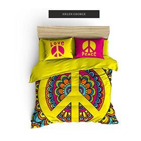 Helen George Peace Çift Kişilik Nevresim Takımı
