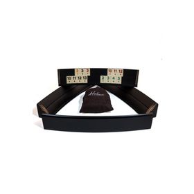 Helena 2639 BLK Wood Art Elliptic Siyah Oval El Yapımı Masif Ahşap Okey Takımı