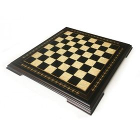 Helena Wood Art 59x59 cm El Yapımı Masif Ahşap Sedefli Satranç Tablası