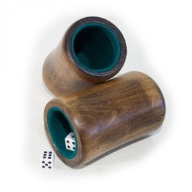 Helena Wood Art Ahşap Zar Fincanı Çifti