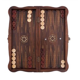 Helena Wood Art Carvo El Yapımı Orta Boy Ahşap Tavla Seti