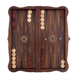 Helena Wood Art Carvo El Yapımı Orta Boy Ahşap Tavla Seti