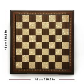 Helena Wood Art El Yapımı Ahşap Satranç Tablası