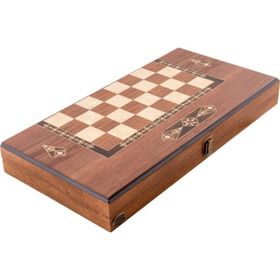 Helena Wood Art İşlemeli Klasik Büyük Boy Tavla