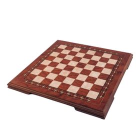 Helena Wood Art Kızıl El Yapımı Ahşap Satranç Tablası