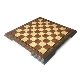 Helena Wood Art Kızıl El Yapımı Ahşap Satranç Tablası