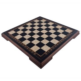 Helena Wood Art Masif Ahşap Koyu Satranç Tablası
