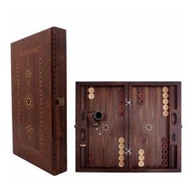 Helena Wood Art Smarty Carved Ceviz Oymalı Tavla Koyu