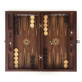 Helena Wood Art Smarty Carved Ceviz Oymalı Tavla Koyu