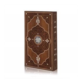 Helena Wood Art Topkapı Sedef Kakma Oymalı Nakışlı Ahşap Tavla Seti