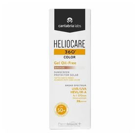 Heliocare 360 Gel Oil Free SPF50+ 50 ml Bronz Yağlı Ciltler için Renkli Güneş Koruma Jeli