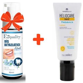 Heliocare 360 Pediatrics Mineral Spf 50 50 ml Çocuk Güneş Krem+E2'quality Diş Beyazlatıcı Köpük