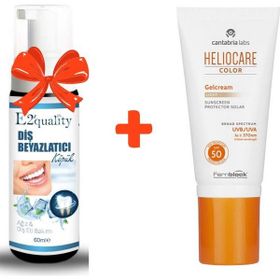 Heliocare Color Compact Oil Free Spf 50 10 gr Renkli Güneş Kremi+E2'quality Diş Beyazlatıcı Köpük