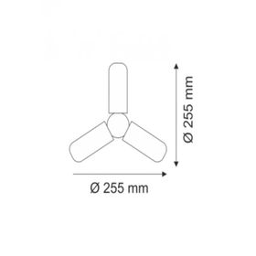 Helios 75-1360 Beyaz 42W 3 Kollu Pervane LED Ampul
