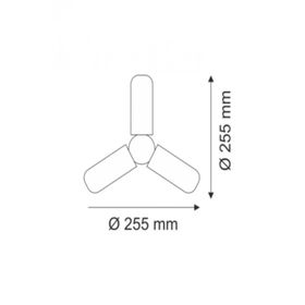 Helios 75-1360 Beyaz 42W 3 Kollu Pervane LED Ampul