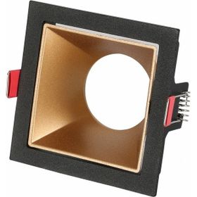 Helios Kare IP20 G10 Dekoratif Alüminyum Siyah Kasa