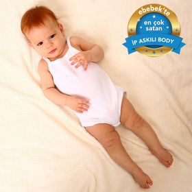 Hello Baby Beyaz İp Askılı Body