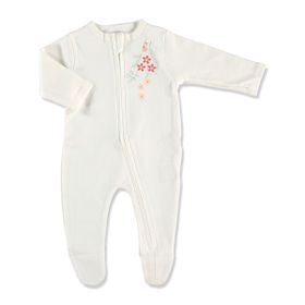 Hello Baby Ekru Yenidoğan Patikli Bebek Tulum