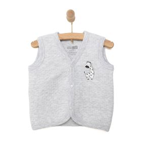 Hello Baby Gri Melanj Kapitone Bebek Yeleği