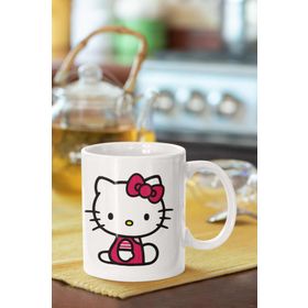 Hello Kitty Baskılı Porselen Kupa Bardak