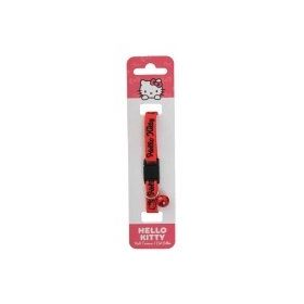 Hello Kitty Figürlü ve Yazılı 20x30 cm Kırmızı Siyah Kedi Boyun Tasması