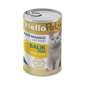 Hello Paty Yetişkin Balık Etli Kıyılmış Konserve 12x415 gr Kedi Maması