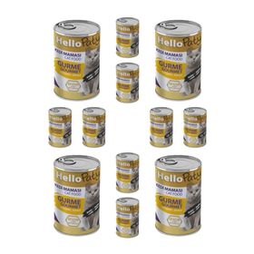 Hello Paty Yetişkin Gurme Etli Kıyılmış Konserve 12x415 gr Kedi Maması