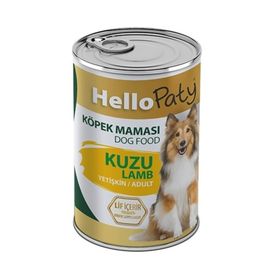 Hello Paty Yetişkin Kuzu Etli Mama Yaş Konserve 12x415 gr Köpek Maması