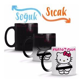 Hello Tities Hello Kitty Sihirli Porselen Kupa