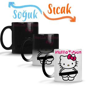 Hello Tities Hello Kitty Sihirli Porselen Kupa